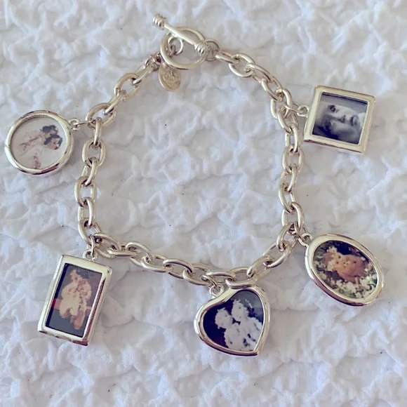 NWOT Premier Designs “Picture Perfect” Silver Photo-charm bracelet 7” - Picture 3 of 7